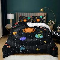 Juego de Ropa de Cama Espacial para Niños con Cubierta de Edredón de Estrellas de Universo Azul Tamaño Completo/Queen/King para Niños Niñas Adolescentes - details 15