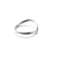 Anillos abiertos coreanos de onda Simple para mujer, sortija informal geométrica de Color dorado de acero inoxidable, regalo de joyería minimalista 2022 - details 7