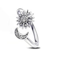 Anillo de Sol y Luna de Plata de Ley 925 Anillo Brillante de Sol, Anillo Azul de Luna, Regalo de Amistad Prometida - details 12