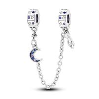 Abalorio de pulsera DIY en plata de ley de Color mágico con cuentas de cadena de seguridad de abeja para joyería de cumpleaños de mujer - details 5