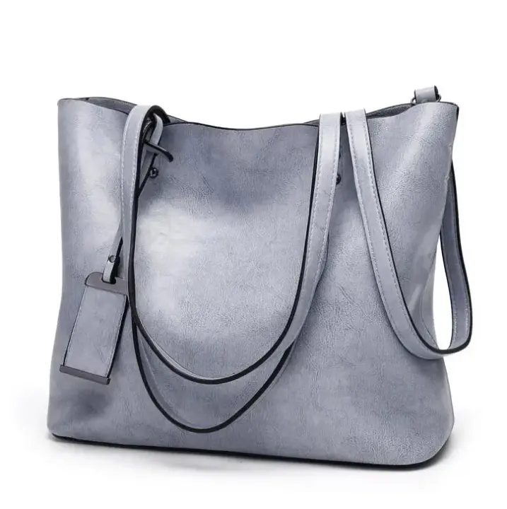 Bolso de cuero encerado para Mujer, Bolsa de hombre con Doble Correa, sencillo, para 2022 - 1
