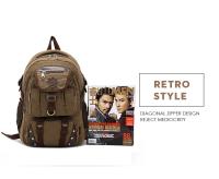 Mochila vintage de lona para hombre, Bolsa Escolar de viaje de gran capacidad para ordenador portátil de 14 pulgadas, nueva moda - details 5