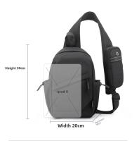 Bolso de pecho antirrobo para hombre, pequeña mochila de viaje para mujer, bolso impermeable de nailon para deportes al aire libre, bandolera tipo bandolera - details 2