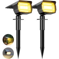 Luces Solares LED Exterior Jardin [8 Paquete/72LED], LED Exterior Solares Potente Impermeable Lampara Luz Solar Exterior Iluminacion para Suelo Exteriores, Blanco Calida - details 53