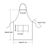 Delantales de cocina de lona para hombre y mujer, delantal de trabajo de Chef para parrilla, restaurante, Bar, tienda, cafés, uniforme de belleza para uñas, 2023 - details 4