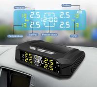 Sensor de E-ACE para coche TPMS, sistema inteligente de monitoreo de presión de neumáticos de 8bar para vehículos con 4 sensores, reloj electrónico, pantalla LCD - details 6