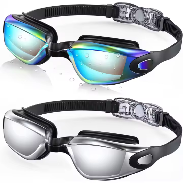Swim Goggles, 2 Pack Swimming Goggles No Leaking Adult Men Women Youth - 1