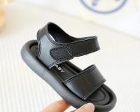 Sandalias de verano para niños y niñas, zapatos suaves y transpirables con gancho de color puro, a la moda, para la playa - details 15