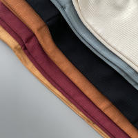 Conjunto de Yoga Sin Costuras FKAFIT para Mujeres 2 Piezas Traje de Gimnasio con Sujetador Deportivo y Leggings de Cintura Alta Tipo de Patrón Sólido Material de Tela Tejido Collar O-Neck - details 5