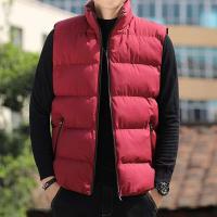 Chaqueta de edredón de burbujas transpirable y ligera con logotipo 2024, cuello levantado para hombres al aire libre, sin mangas, apertura con cremallera - details 3