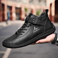 Zapatos Casuales de Cuero Hechos a Mano para Hombre 2024 Zapatillas Deportivas Transpirables para Exteriores - details 22