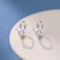 Pendientes de Estrella de Plata Pura S999 ArgentFlow Sin Alergias, Moda para Mujeres, Regalo Perfecto - details 1
