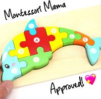 Rompecabezas Montessori de madera para niños pequeños, juguetes Montessori para niños pequeños de 2, 3, 4 y 5 años, rompecabezas 3D superior, juguete educativo de dinosaurio - details 6
