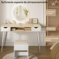 Compartimento Abierto, Mesa de Oficina, Marco de Acero, Madera, Roble, TSG19hei - details 2