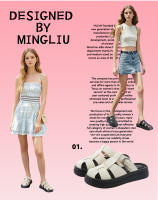 Sandalias retro hueco bolsa cabeza zapatillas nuevas versátiles ligeras casuales de mujer tipo muffin playa media fregona - details 0