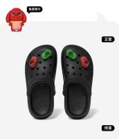 Lindo agujero zapatos de las mujeres de verano suelas gruesas aumentar la altura y antideslizante desgaste exterior sandalias de playa bolsa cabeza dos zapatillas de desgaste - details 13