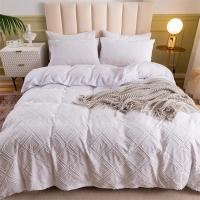 Juego de Ropa de Cama con Flores Geométricas de Alta Calidad Sólido para Casa Duvet Cover Set Tamaño Queen King Súper Suave para Uno y Dos Cojines - details 1