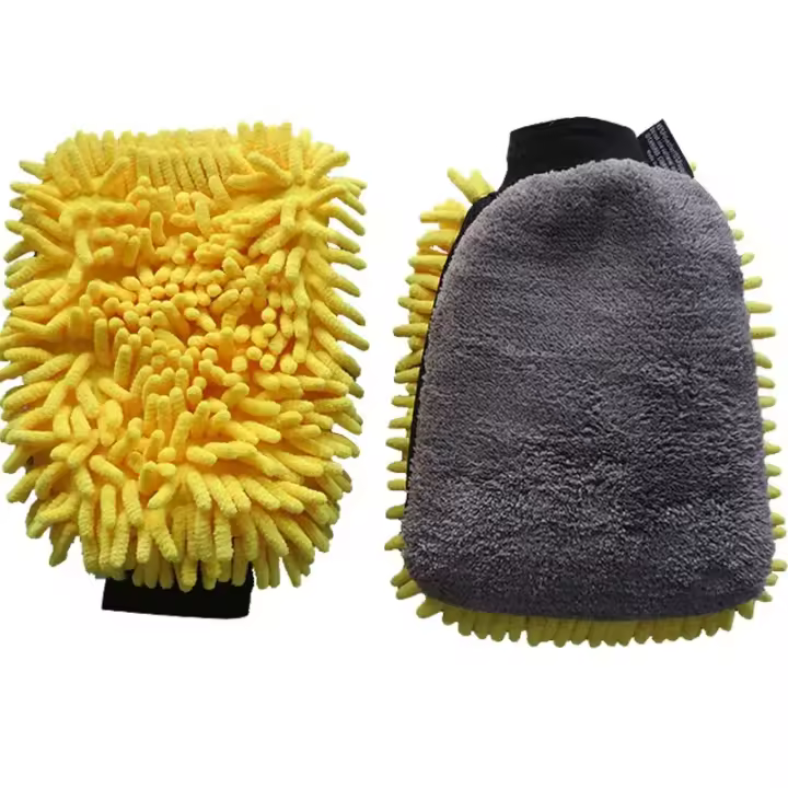 Guantes de Lavado de Coches Coral Suaves Antirasguños Multifuncionales Engrosados para Limpieza y Detallado de Ceras de Coches - 1