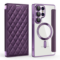 Flip para Samsung Galaxy edge Ultra, FE, S25 S24 S23 S22 Plus, Funda Protectora Gaanoplastia con Cepillo Magnético Antirrobo - details 11