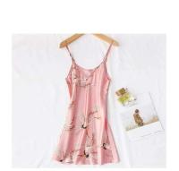Conjunto de kimono de seda sintética para mujer, pijama y albornoz sexy estampado, ropa interior de verano, 2 piezas. - details 12