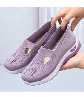 Zapatos de tenis deportivos transpirables de verano para mujer, zapatos planos casuales ligeros sin cordones, zapatos cómodos antideslizantes para caminar para mujer - details 11