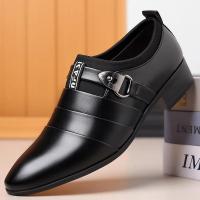Zapatos de Cuero Clásicos para Hombres Mocasines de Punta Afilada Perfectos para Boda, Fiesta, Oficina, Vestir Casual Camisas Polo, Moda para Hombres - details 1