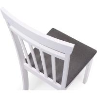 2 sillas de comedor Kansas |   Estructura de madera lacada |   Asiento tapizado en tela gris |   Diseño moderno y sencillo |   Sillas para comedor, salón, cocina |   Color Blanco - details 5