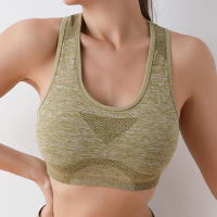 Sujetador deportivo para mujer, camiseta superior de Yoga, alta absorción, secado rápido, gimnasio, correr, ropa deportiva sin costuras - details 34