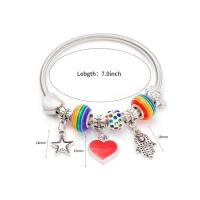 Pulsera Simple Pandora Glazed Gem Beads Key Lock, colgante de amor, brazalete Vintage de lujo ligero para mujer, regalo de joyería - details 1