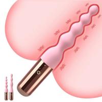 Empaque privado Vibrador Sexy de 10 velocidades para masaje de próstata con cuentas anales, tapón anal, estimulador de clítoris y punto G, masturbadores, juguetes sexuales para hombres - details 0