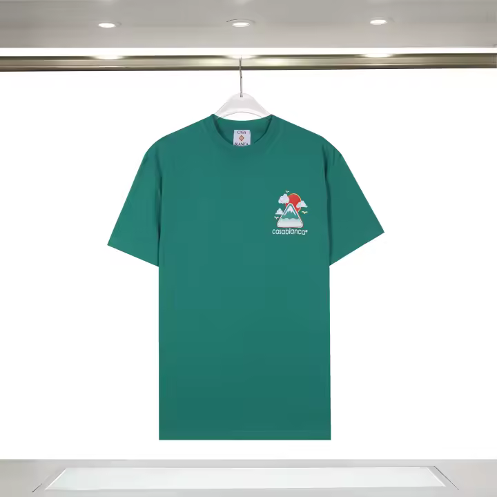Camiseta de Verano de Algodón Puro Estilo Casual para Hombres Ajuste Suelto Manga Corta - 1