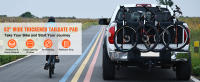 SucceBuy Almohadilla para portón trasero de 62 pulgadas para 6 bicicletas de montaña, almohadilla protectora con tiras reflectantes, bolsillos para herramientas y apertura para cámara para camionetas - details 0