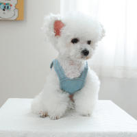 Ropa De Mascota 1PC Primavera Otoño Falda De Denim Con Flores Y Suspensión Para Perros De Tamaño Pequeño Y Medio - details 4