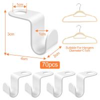 70 Piezas de Ganchos para Perchas Conector de Ropa de Plástico Organizador en Cascada - details 0