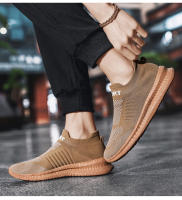 Zapatillas de correr ligeras para hombre, zapatos de tenis deportivos antideslizantes transpirables para exteriores, cómodos entrenadores de tejido volador - details 18