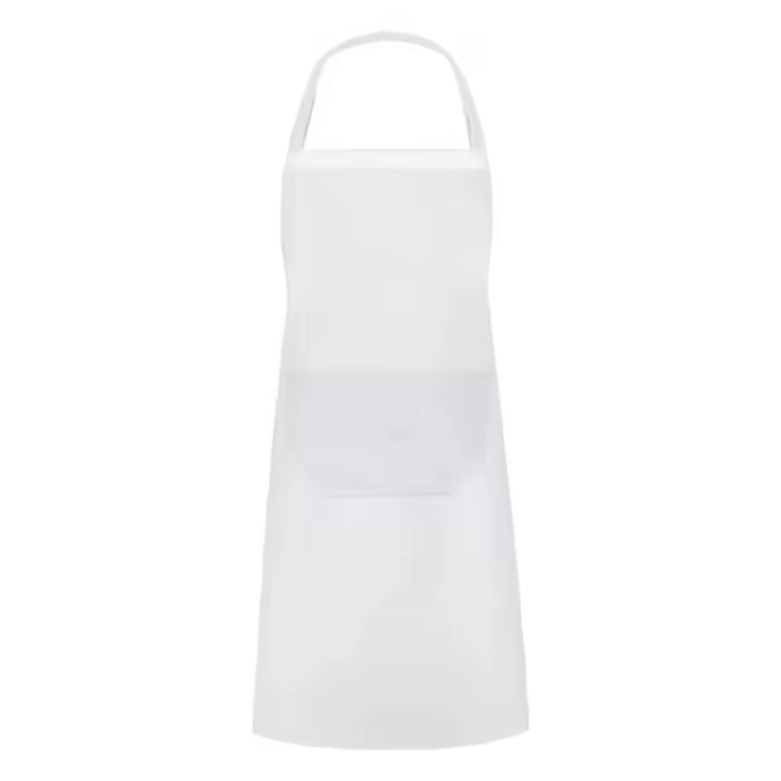 Delantal blanco fácil de usar cocina de moda y comedor unisex con bolsillos - 1