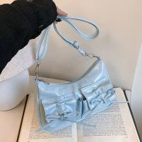 Bolso cruzado con lazo de estilo coreano, bolso de hombro plisado Y2k de Color sólido, bolso de compras con correa de cordón, bolso de Dumpling de Pu, Dairy - details 16