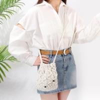 Bolso de Playa de Crochet Mini Bolso de Mano Hecho a Mano para el Verano Cierre con Cordón - details 1