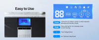 Máquina de Hielo Comercial SucceBuy, 130 Libras/24H con Almacenamiento de 33 Libras, 45 Cubitos de Hielo por Ciclo, Máquina de Hielo Independiente y Bajo Barra de Acero Inoxidable con Pantalla LED y Autolimpieza, Ideal para el Hogar, Bar o Restaurante - details 6