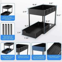 Organizador de Cocina de Acero de 2 Niveles Almacenamiento de Champú, Detergente, Especias - details 1
