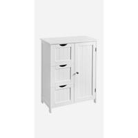 Armario de Baño, Mueble de Baño Estrecho, Cómoda de Baño, Cajonera con 4 Cajones, Armario con Puerta, Estante Ajustable, 30 x 55 x 82 cm, Gris Oscuro LHC41GY - details 12