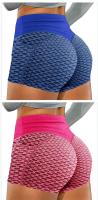 Pantalones cortos de yoga de panal Pantalones cortos deportivos de jacquard para mujer - details 1