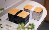 Fiambrera Bento Para Adultos y Niños, Fiambrera de Estilo Japonés con Bolsa térmica, Porta Alimentos, Cuchara y Tenedor - details 2