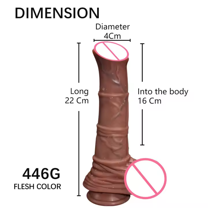 Dispositivo de Autoestimulación Eléctrico Telescópico 22cm de Silicona en Forma de Caballo - 1