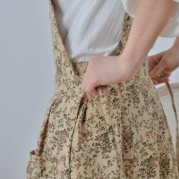Delantal de cocina de algodón con estampado Floral, delantal de trabajo doméstico de estilo francés, delantal elegante suave para tienda de flores, cafetería - details 17