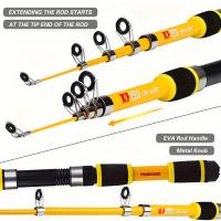 Combo de Pesca Telescópica Proberos Extra Ligero Acción Media, Carrete Resistente, Cebos Variados para Deportes y Afueros - details 8
