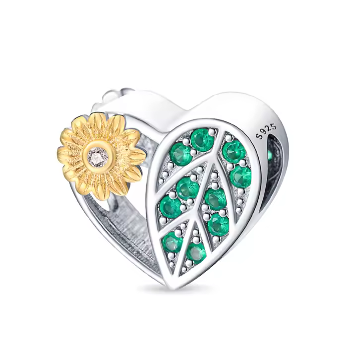 Colgante con cuentas de plata de ley 925, pulsera Original para fabricación de joyas, regalo del Día de San Valentín - 1