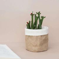Cesta de lámpara de tela lavable de papel kraft Retro, cubierta de cesta de flores, portalápices, artículos para el hogar para maquillaje de escritorio - details 19