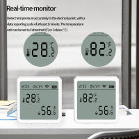 Sensor inteligente de temperatura y humedad con pantalla Digital LCD, Detector de termómetro interior para Alexa y Google - details 13