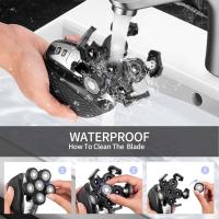 Afeitadora eléctrica 5 en 1, conjunto de aseo masculino, Maquinilla de afeitar para calvo recargable - details 3